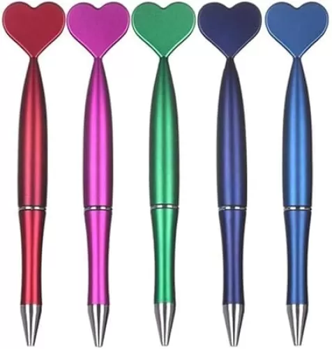 1Pcs Random Color Mermaid Tail Ballpoint Pen Love Heart Shape 1cm Pens Novelty Stationery School L6m2 Office Pens Suppli Ballpoint Pens