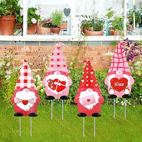 4 Pcs Metal Valentine