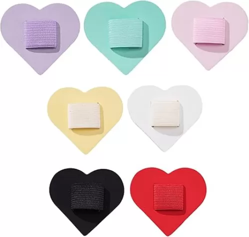 7pcs Adhesive Pen Holder Love Heart Shaped Pencils Clip Tablet Accessories Convenient and Practical Pens Clip