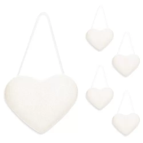 Face Sponges for Cleansing, 5Pcs Facial Sponges Eco Friendly Heart Shape Bath Sponge Gentle Exfoliating Pads Facial Sponges for Washing Face Makeup Removal Home Travel