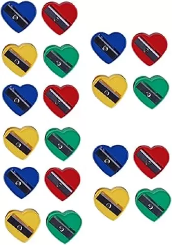 Gadpiparty 60Pcs Heart Shaped Pencil Sharpeners for Brow Pencil Makeup Tools Design for School Office Use Compact and Portable Cosmetic Tool for Efficient Sharpening