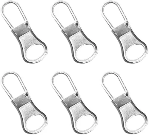 Galepromot 6Pcs Zipper Set for Clothing Detachable Metal Zipper Pullers Heart Shape Zipper Sewing Tab Sliders Head Zipper Zippers Pull Fasteners Zippers