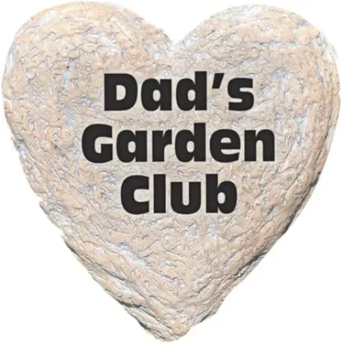 GiftsForYouNow Any Message Personalized Garden Stone with 3 Lines of Text, Resin, Small Heart Shaped 5"x4"