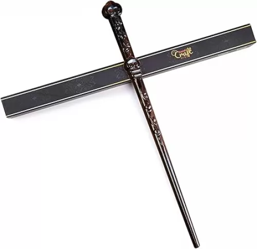Handicraftviet Wooden Heart Wand, Magic Wand 15' for Witchcraft Collectible, Magical Gift for Children and Adults on Halloween, Christmas and Birthday Party (Heart Wand)