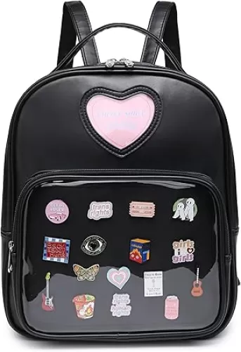 Ita Bag Backpack Heart Shaped Purse JK Uniform School Bags for Anime Pins Display with Insert