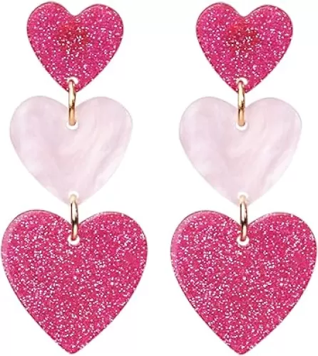 LEE&RO Heart Earrings Dangle Valentine