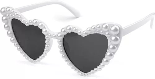 Love Heart Shaped Sunglasses for Women, Vintage Cat Eye Mod Style Retro Glasses
