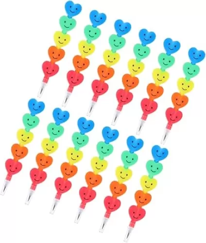 Milisten 25pcs Heart Shaped Pencils for Boys and Girls Valentines Pencils Creative Design School Party Favors