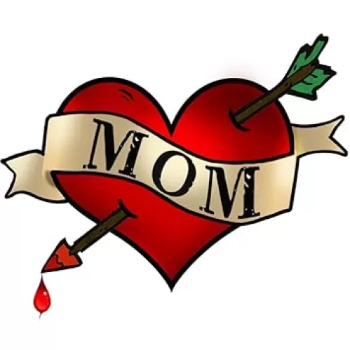 Mom Heart Tattoo 6 Sheets Temporary Tattoo Tattoo Heart Mom Temporary Tattoos Neck Arm Chest for Women Girls Mom Tattoo Stickers for Mothers Day