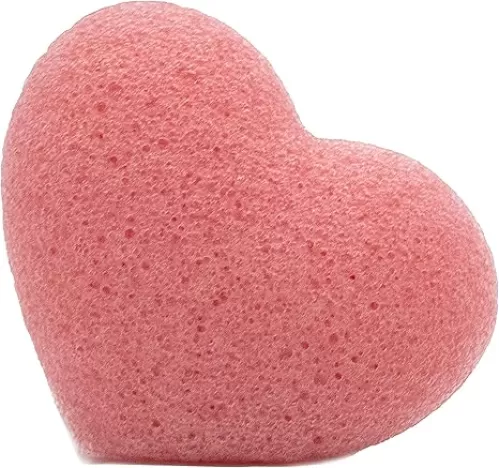 Premium Sponge, Heart Shaped Konjac Sponge - Pink | MinxNY