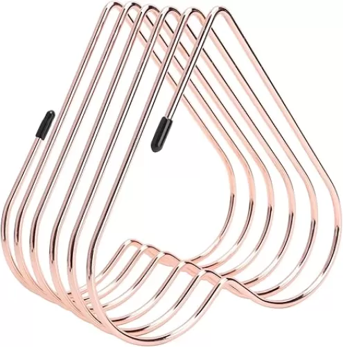 Pssopp Magazine Holder, Heart Shaped File Holder Book Rack, Desktop File Sorter Magazine Organize Letter Storage for Document Folder(Rose Gold)