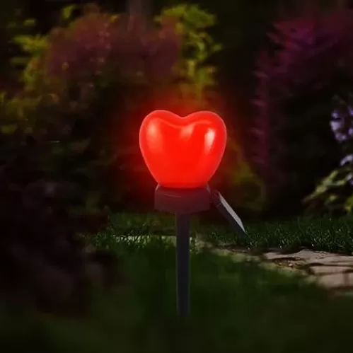 Romantic Solar Heart Garden Lights - Set of 2 LED Valentine