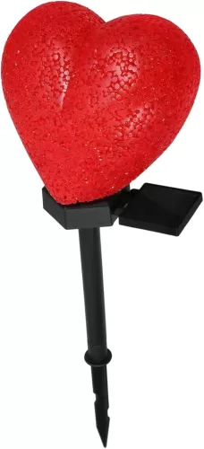 Solar Heart Light Solar Powered Garden Decoration Heart Shaped Lawn Stake Light for Outdoor Decor Creates Romantic Ambiance Sturdy Design