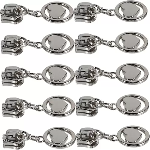 STOBOK 10pcs Heart Shape Zipper Pulls Zipper Replacement Sliders for Repairing Jackets Bags and Clothing Elegant Gun for Backpacks and Accessories