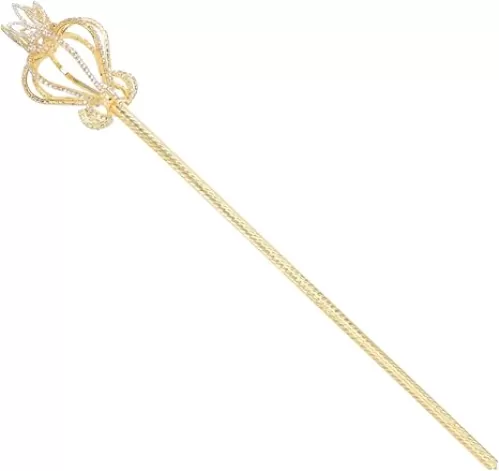 TOYANDONA Fairy Party 1pc Copper Material Heart Shape Walking Stick Kids Toys Princess Cane for Halloween