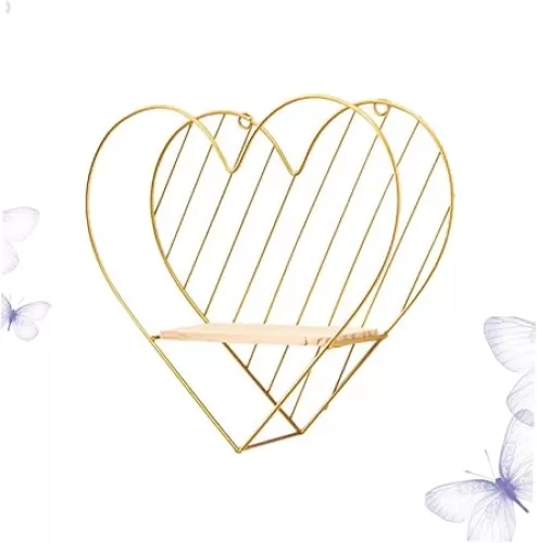 Zerodeko Heart Wall Art Wall Art Heart Shape Hannging Rack Iron Art Stand Home Decor Living Room Ornament