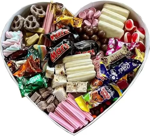 12" Cardboard Heart Shaped Box Tray Paper Mache Sweets Birthday Charcuterie (HEART)
