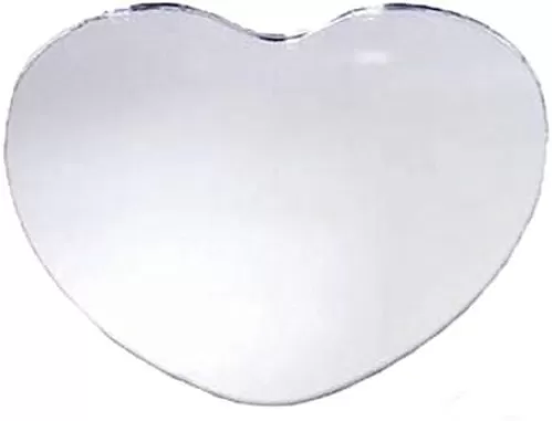 12 pcs 10-Inch Heart Glass Mirrors for Centerpieces Table Decorations | 10" Heart Shape Clear Candle Plates for Wedding Birthday Party Wholesale Bulk Supplies