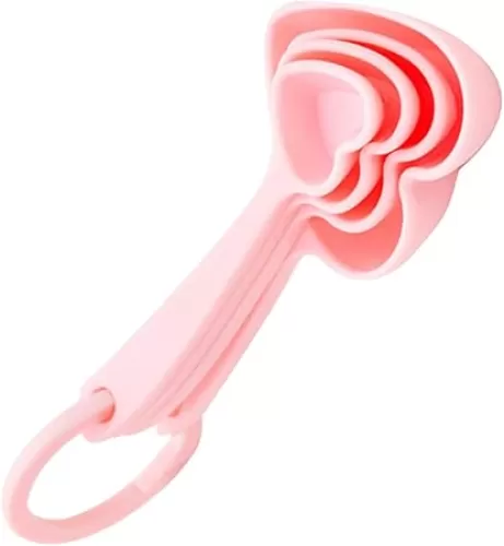 3 Sets Sets Heart Shaped Dessert Spoons Baking Measuring Spoons Creative Tableware Ice Cream Scoop Coffee Scoop for Weddings Home and Restaurants(Random Color)