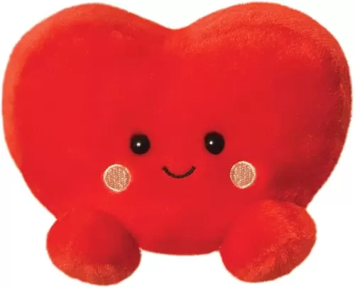 AURORA, 61513, Palm Pals Amore Heart, 5In, Eco-Friendly Soft Toy, Red
