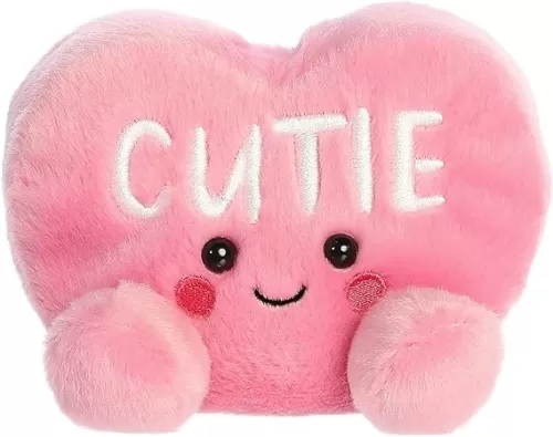 Aurora® Adorable Palm Pals™ Cutie Candy Heart™ Stuffed Animal - Pocket-Sized Play - Collectable Fun - Pink 5 Inches