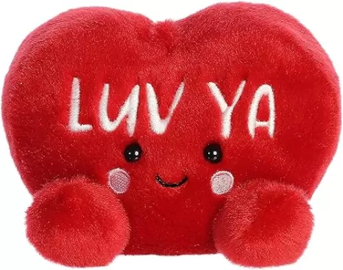 Aurora® Adorable Palm Pals™ Luv Ya Candy Heart™ Stuffed Animal - Pocket-Sized Play - Collectable Fun - Red 5 Inches
