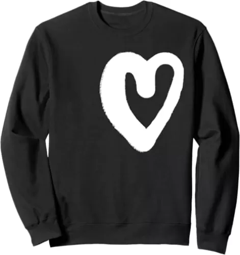 Cool Heart Design - Simple graphic Trendy Heart Sweatshirt