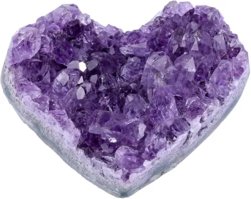CrystalTears Amethyst Healing Crystal Geode Cluster Heart Amethyst Rock Quartz Crystals Mineral Stones Natural Raw Gemstone Specimen for Reiki Meditation Home Decor Crystal Gifts 1.57”-1.97”
