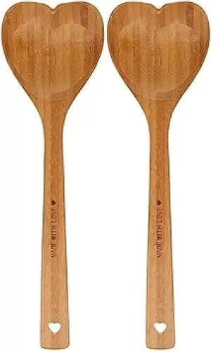 DCI Bamboo Heart Shaped Spoon 2 Pack