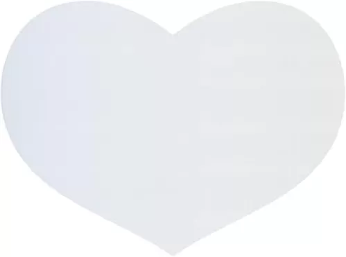Durable Blank Heart Shaped Corrugated White Yard Sign - Strong Coroplast - Great DIY Signs (3 Pack - White Heart)