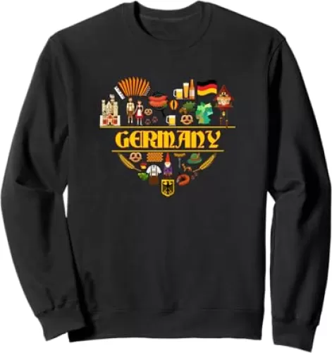German Symbols I Heart Germany Sweatshirt