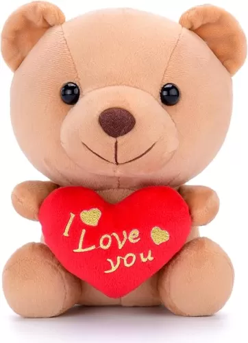 Gloveleya for Mom I Love You Stuffed Teddy Bear Gifts for Mom Holding Heart Bear Plush Toy 6 Inches