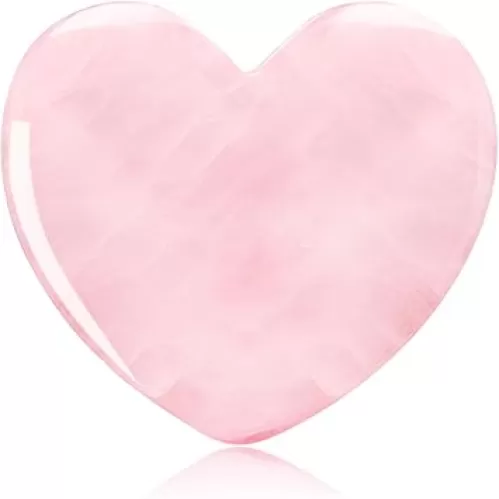 Healing Crystals Rose Quartz Heart – 2" Natural Hand-Polished Gemstone for Meditation, Witchcraft Supplies, Worry Stones, Crafting Gems, and Spiritual Energy Healing