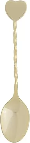 HIC Harold Import Co. GDH-HIC 4-1/2" Gold Plated Heart Demi Spoon Home Decor Products