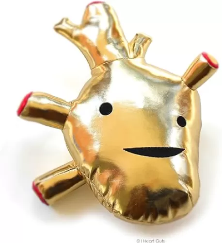I Heart Guts Heart of Gold - Metallic Vinyl Plush - Designer Collectible Toy