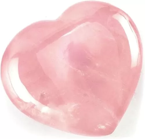KALIFANO Rose Quartz Heart - Worry Stone with Healing & Calming Effects - AAA Grade High Energy Cuarzo Rosa Carving with Information Card - Reiki Crystal Used for Friendship and Love (Family Owned)