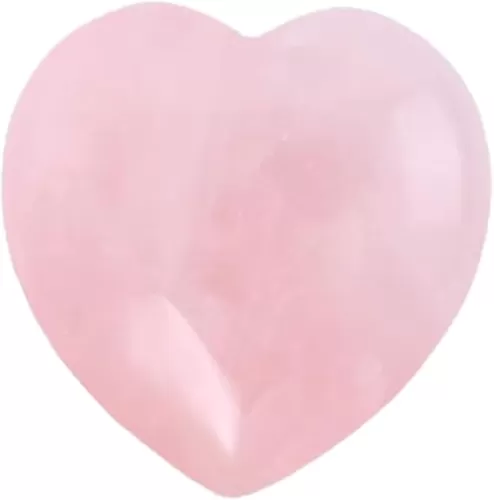Natural 2" Rose Quartz Crystal Heart Palm Stone, Large Heart Shaped Love Stone, Polished Heart Carving Healing Crystals for Chakra Reiki Balancing Therapy Meditation Home Decoration