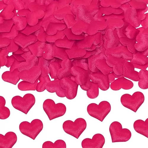 ONLYKXY 200Pcs Sponge Confetti Decor Glitter Flower Heart Shape Petals Table Wedding Decoration for Wedding Party Valentine's Day Scatter Ponge Petal Confetti (Rose Red)