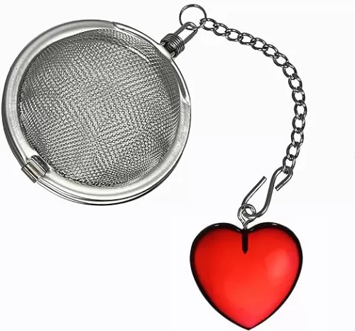 Prodyne Heart Charm Stainless Steel, Tea Ball Infuser