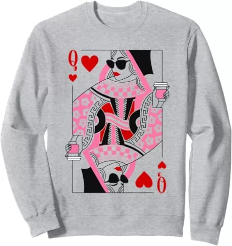 queen of hearts coffee lover Sweatshirt