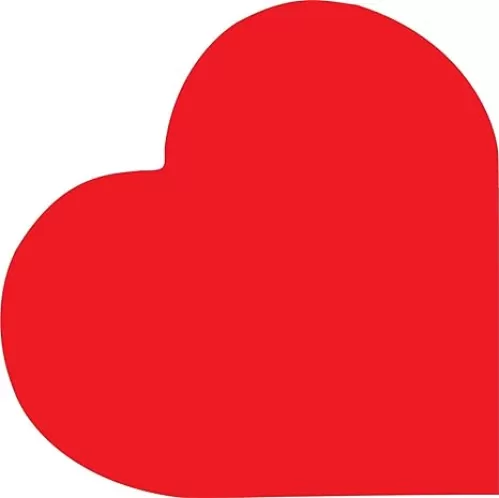 SHAPES ETC. Heart Large Notepad, 5" x 5", 50 Sheets in a notepad for Classroom, Holiday, Love Notes Kids’ Love and Peace School Craft Projects, Valentine’s Day Craft.