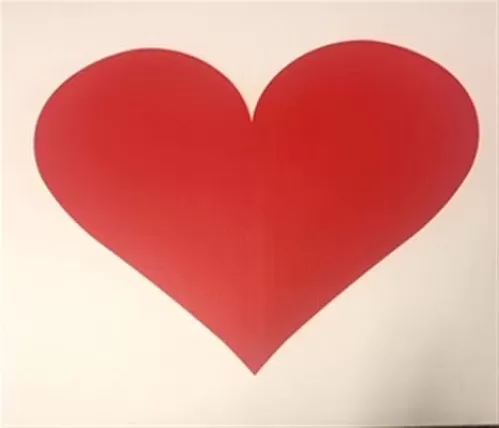 Siber-R Plastic Supply℠ 10 Pack Heart Shaped Blank Sign Red 23 7/8" x 17 1/2" with 10 H-Wire Stakes, for Garage Sale Signs, for Rent, Open House, Estate Sale