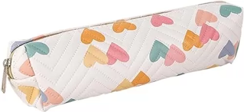 Small Pencil Pouch Cute Makeup Heart Pen Bag Women Office Stationery Comestic Bag