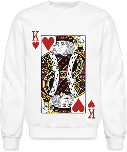 Spreadshirt King of Hearts Shirt Costume Crewneck Sweatshirt