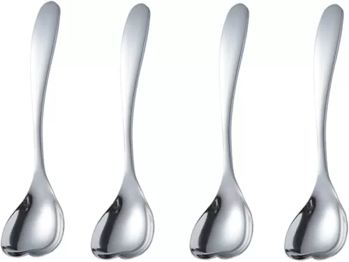 Stainless Steel Heart Shape Coffee Spoon - Dessert & Ice Cream Spoons