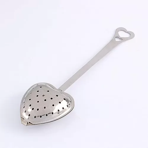 Stainless Steel Tea Infuser, Heart Shape Tea Strainer with Long Handle for Loose Leaf, 5.5inch
