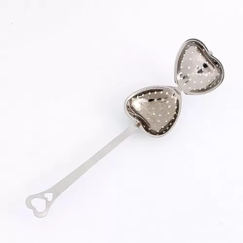 Tea Diffuser, Tea Strainer, Silver 5.51"X1.57" Heart Shaped Tea Infuser Loose Tea Infusers Tea Spoon Strainer Ball for Drinking The Tea Tea House