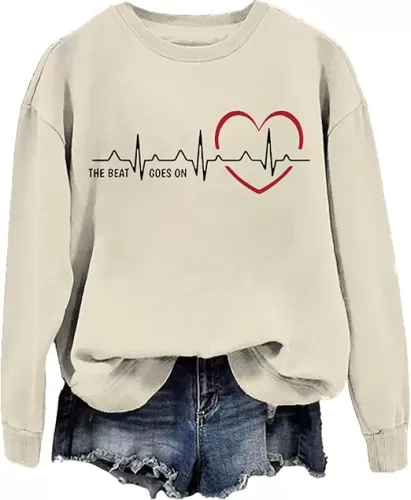The Beat Goes On Heart Sweatshirt, The Beat Goes On Heart Sweater, The Beat Goes On Heart Shirt, For Women Men