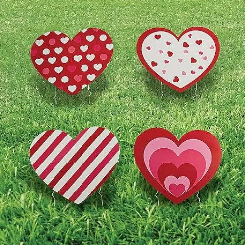 Valentine Heart-Shaped Yard Signs