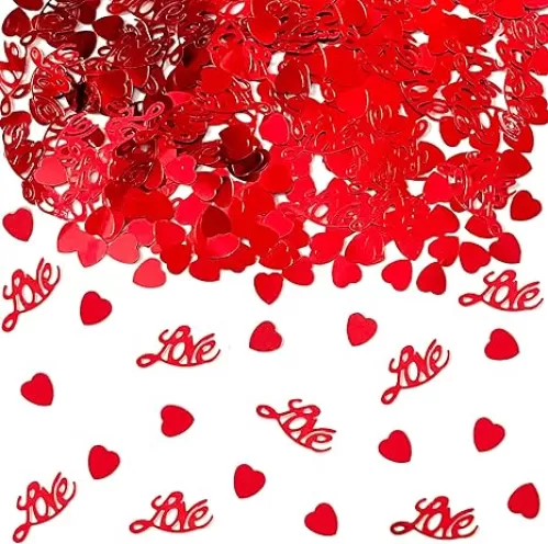 Valentine's Day confetti Red Love Heart Shape Table Scatters Confetti for Wedding Decoration Supplies Valentine's Day Confetti Party Sets
